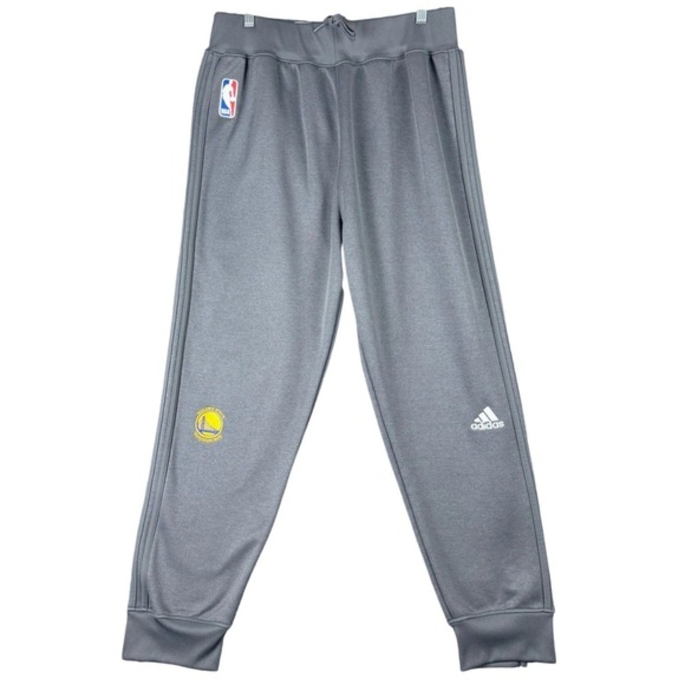 Adidas‎ Golden State Warriors NBA Men's XL ClimaWarm Grey Jogger Warmup Pants